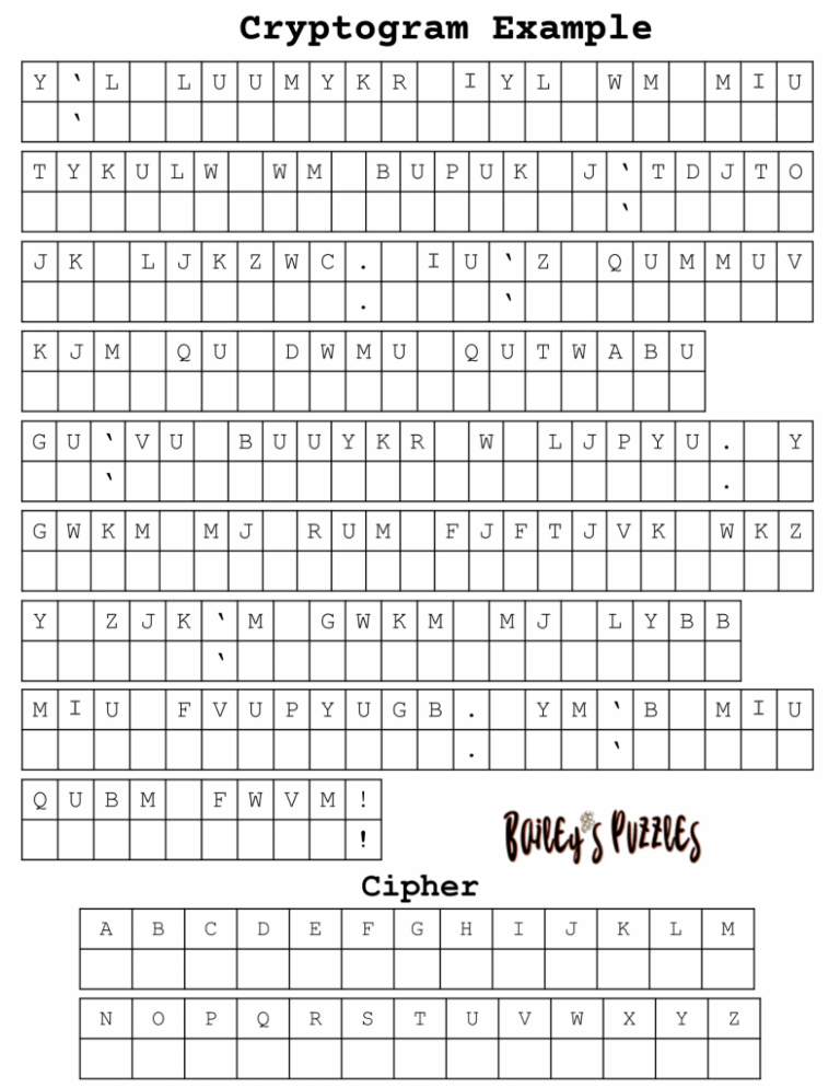 How To Solve Cryptograms Bailey s Puzzles