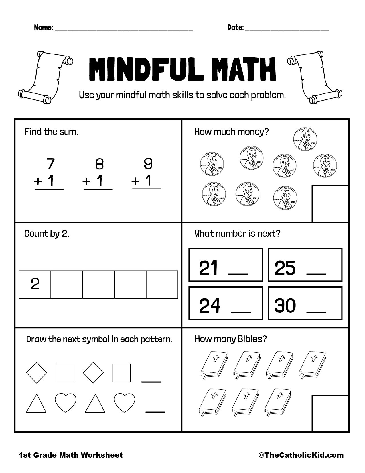 free printable worksheets for 1st grade