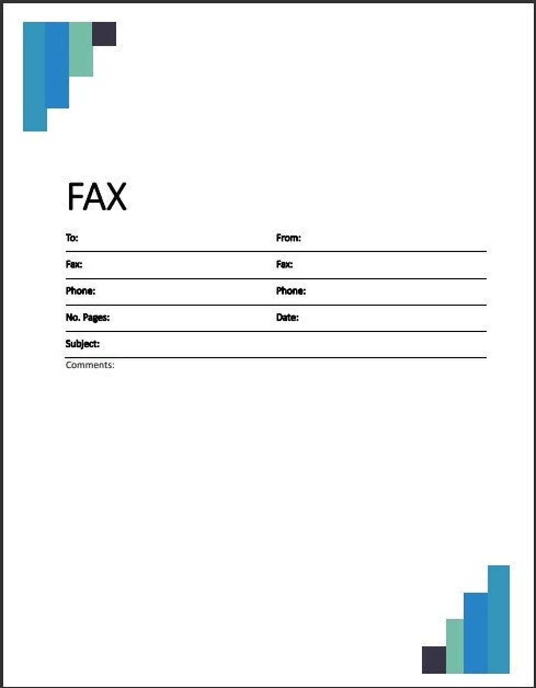 free printable fax cover page