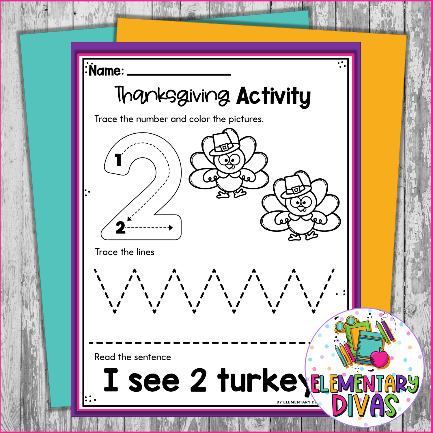November Fall Preschool NO PREP Worksheet Packet Pre K Thanksgiving Made By Teachers