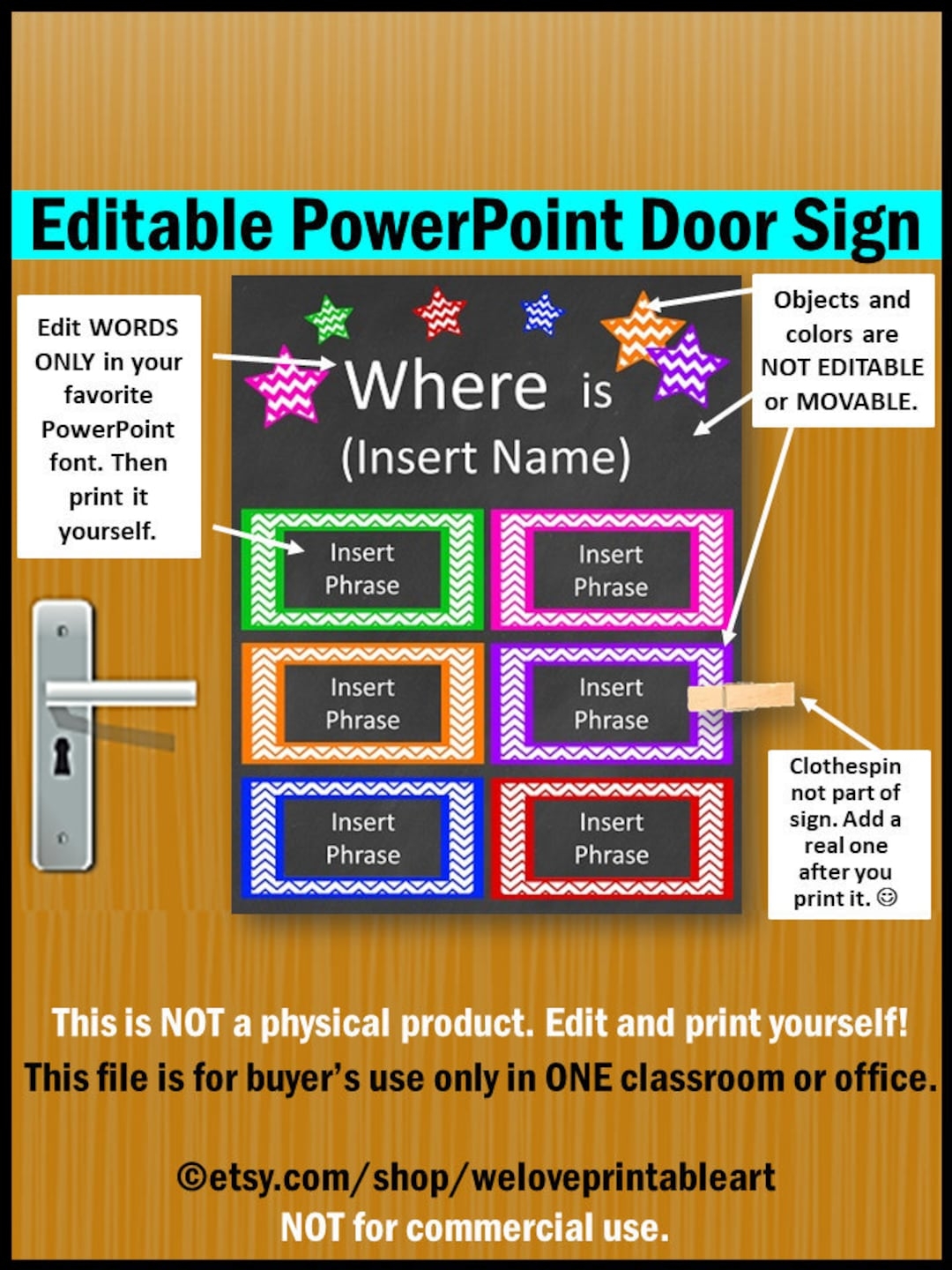Office Door Sign Personalized Editable Custom Gift PRINTABLE Decor Etsy