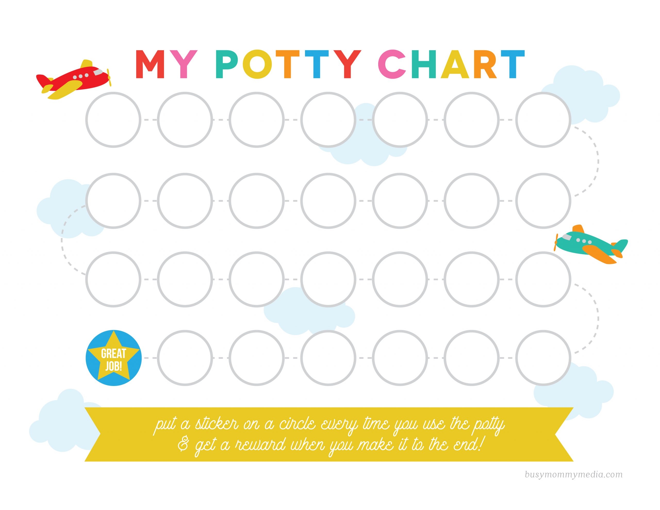 potty training chart free printable
