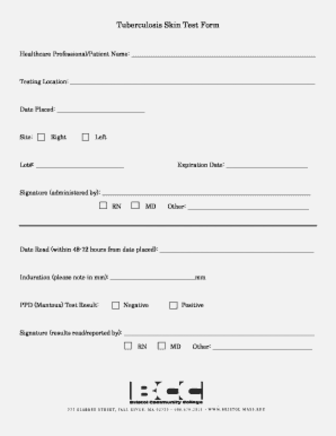 blank free printable tb test form blank free printable tb test form