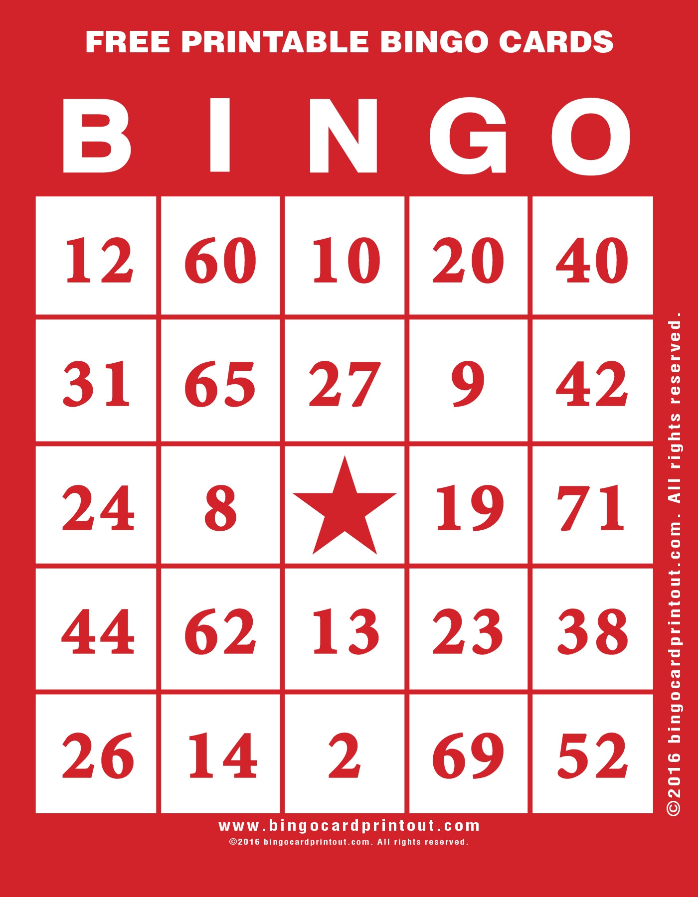 free printable bingo cards