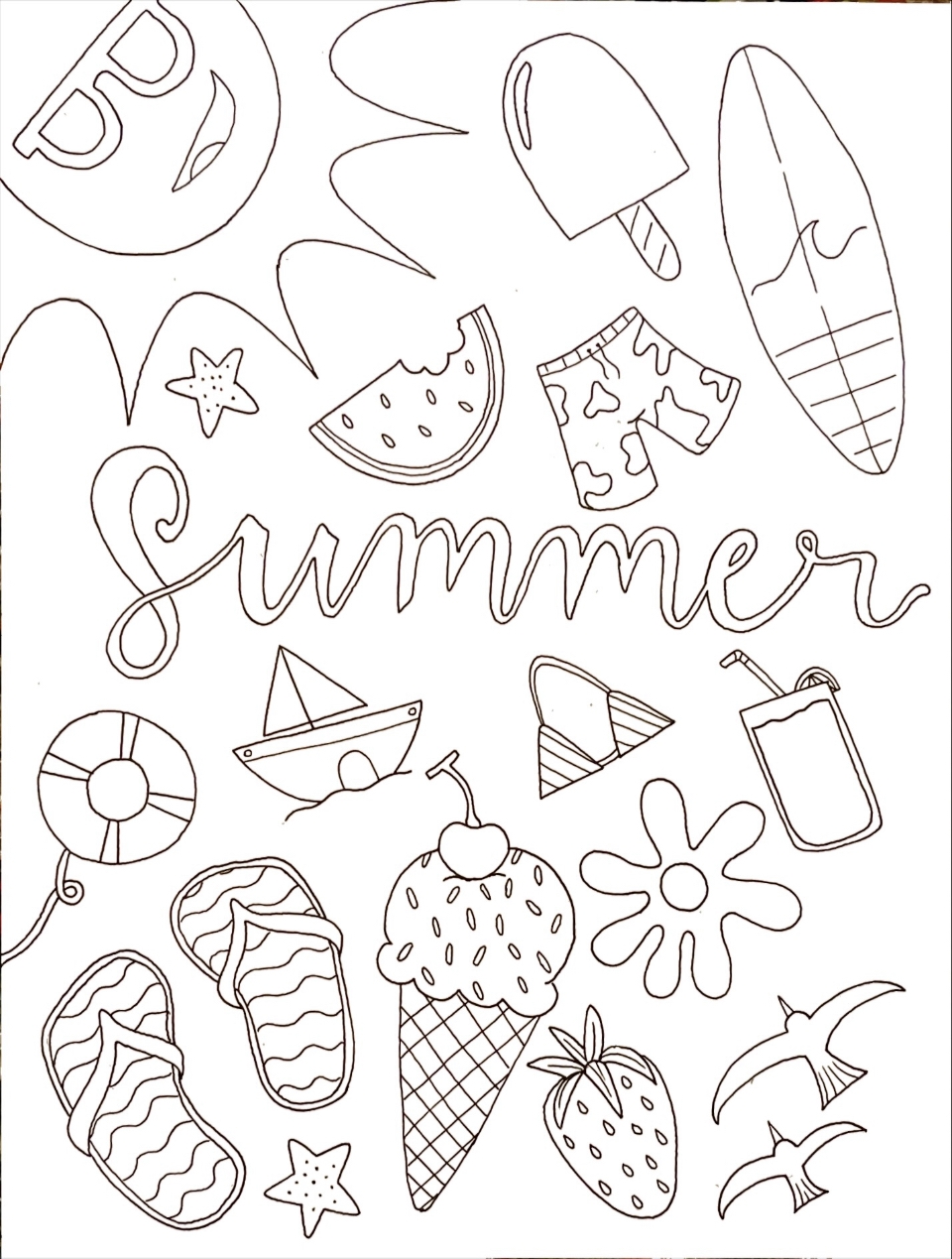 free printable coloring pages summer