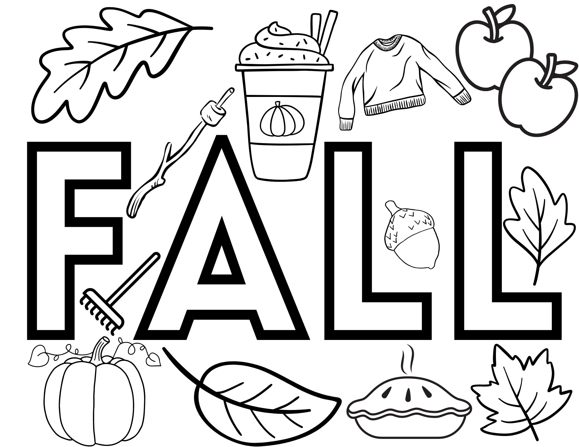 fall coloring sheets free printable