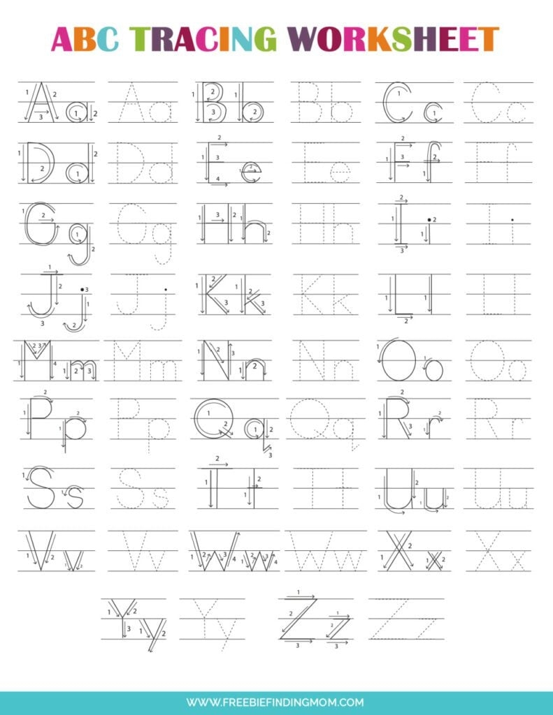 free printable letter tracing worksheets for preschoolers