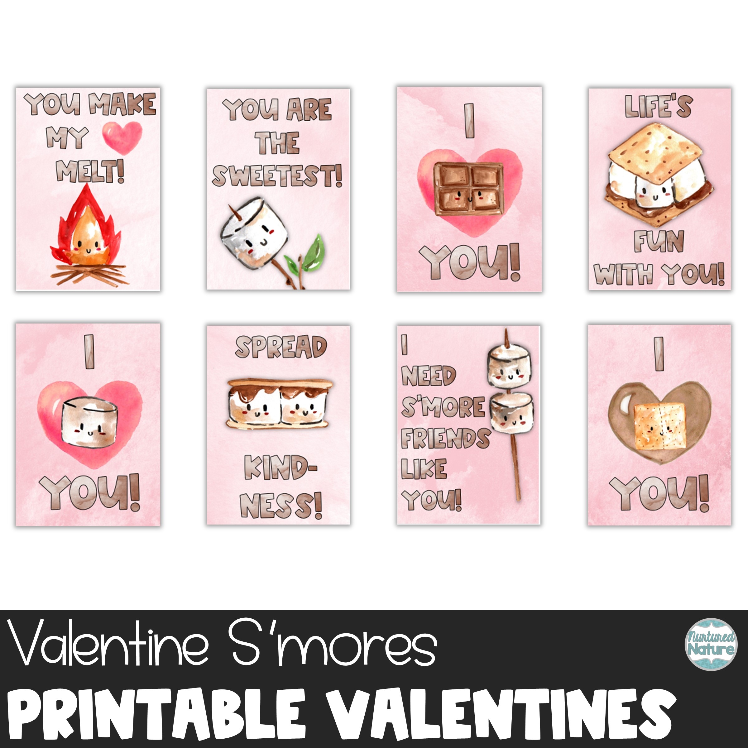 S mores Printable Valentine s Day Cards From Teacher For Students Made By Teachers S mores Printable Valentine s Day Cards From Teacher For Students Made By Teachers