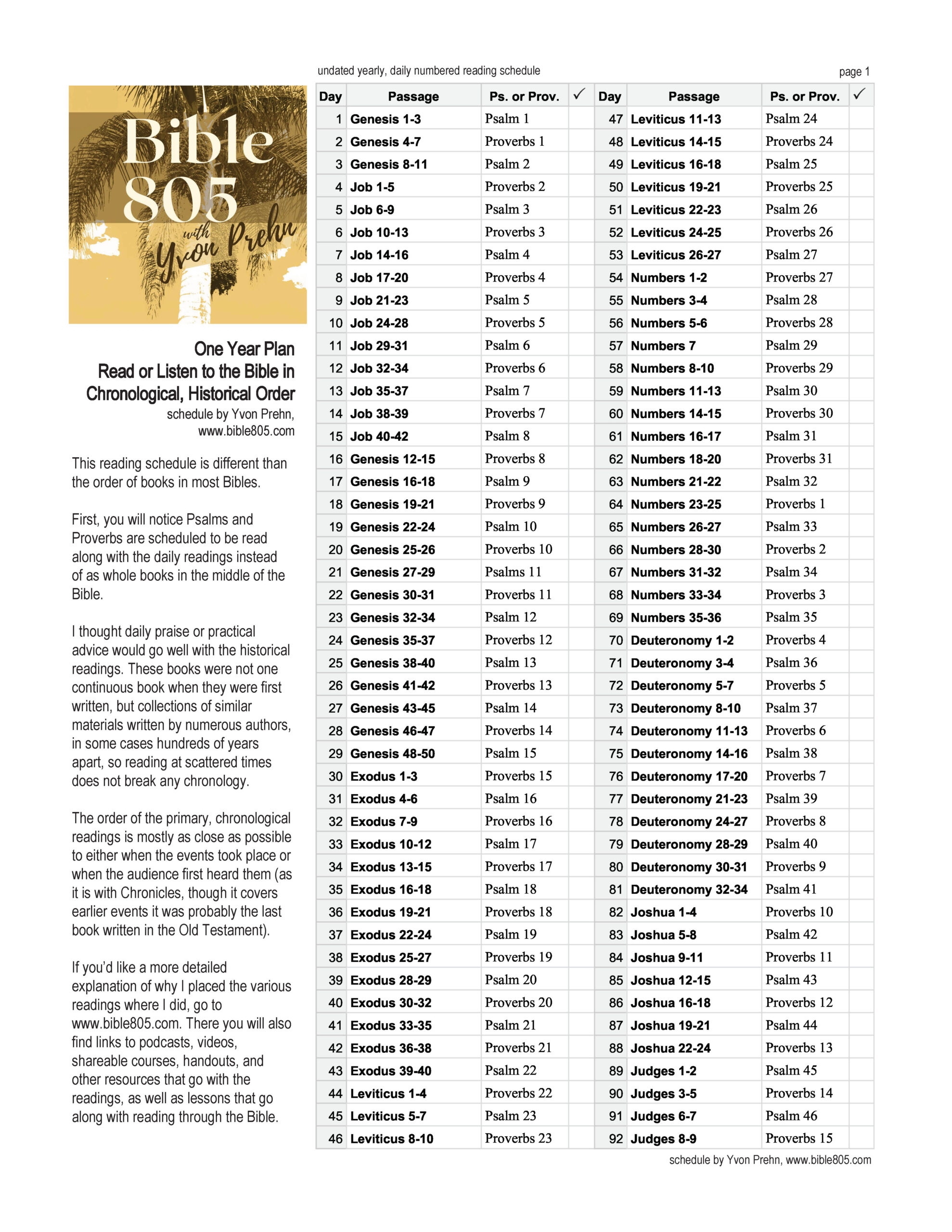 Schedule For Reading Through The Bible In Chronological Order Download And Print Out Schedule For Reading Through The Bible In Chronological Order Download And Print Out