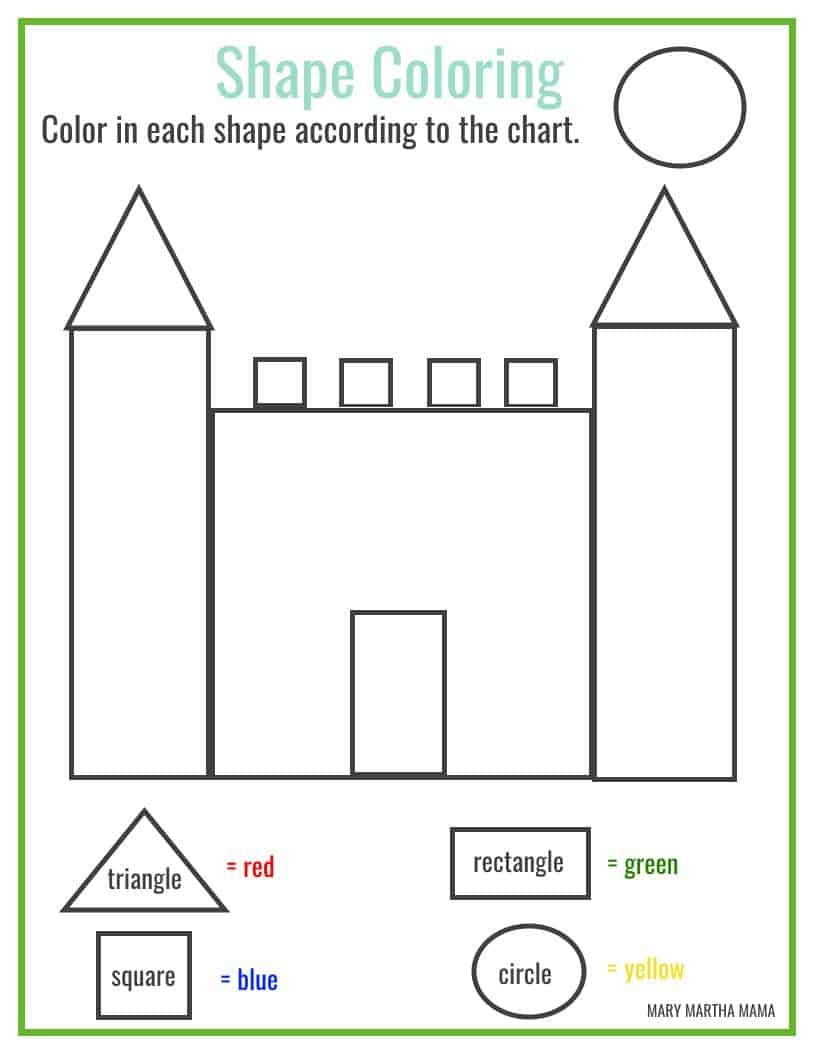 shapes printables for preschool
