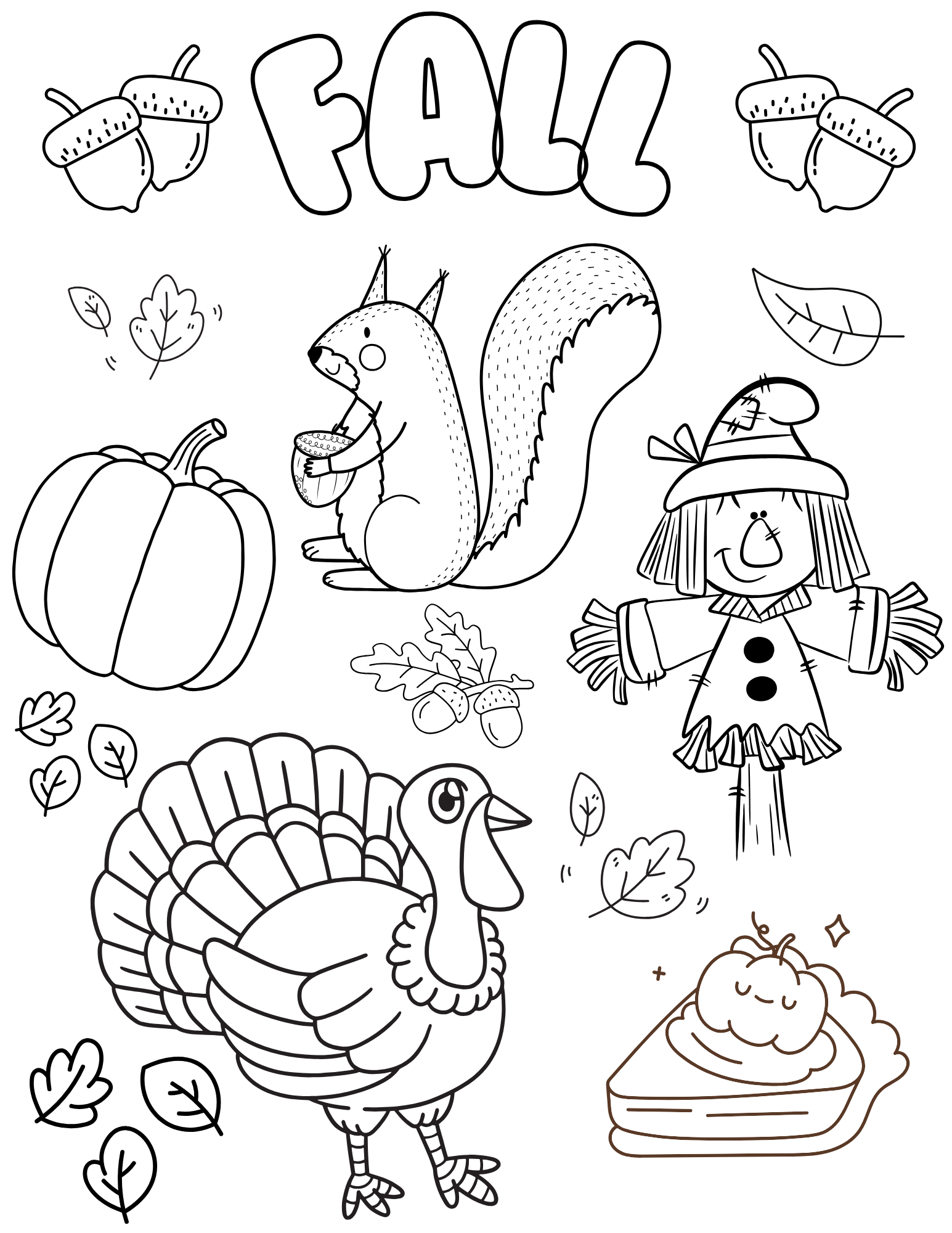 free printable thanksgiving coloring pages for preschoolers