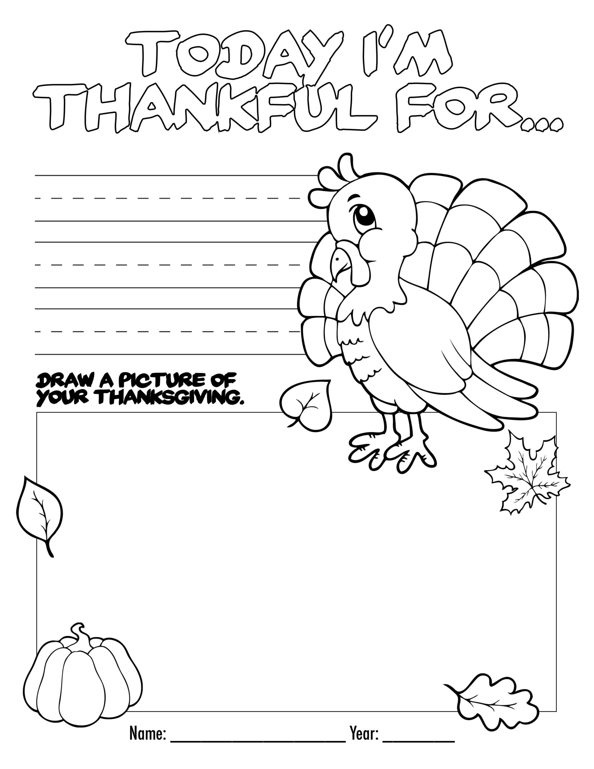 thanksgiving free printable coloring pages