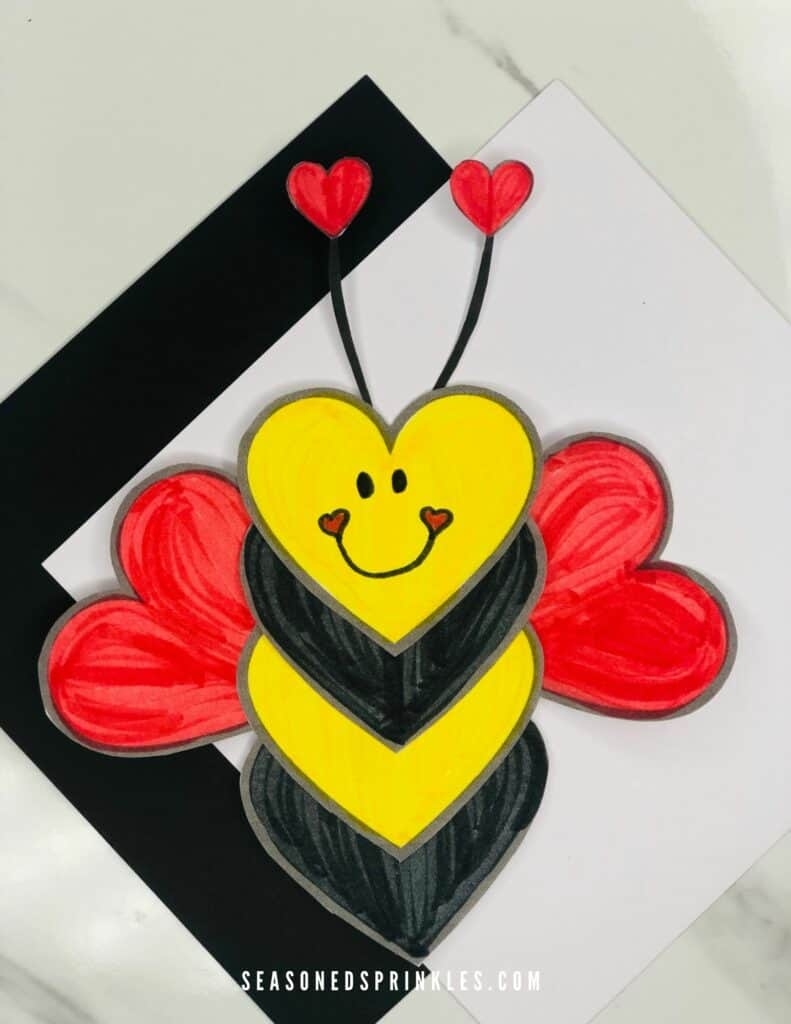 The Best Printable Valentine s Day Bee Craft Seasoned Sprinkles