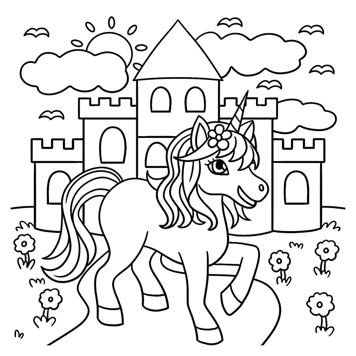 unicorn free printable coloring pages