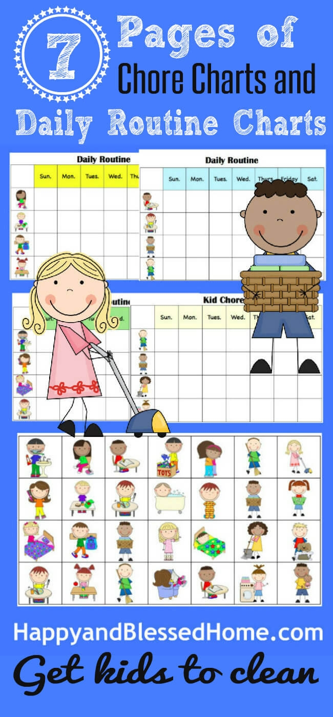 10 Minutes To Clean And FREE Printable Chore Charts For Kids