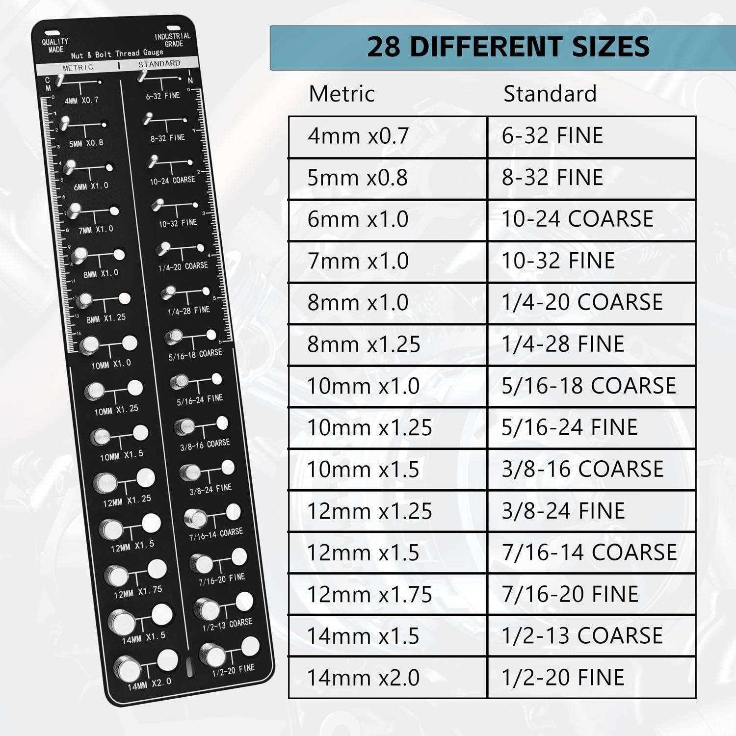 printable bolt size chart