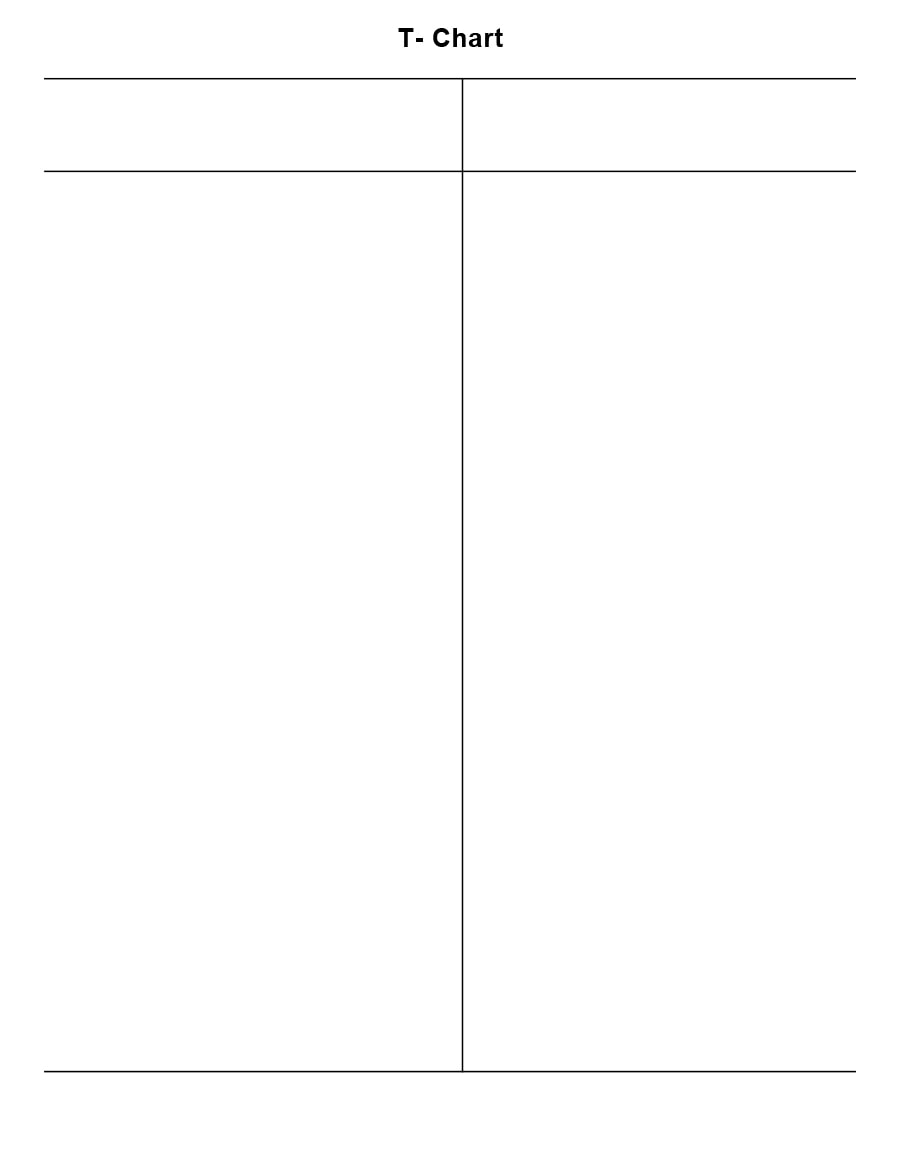 30 Printable T Chart Templates Examples TemplateArchive