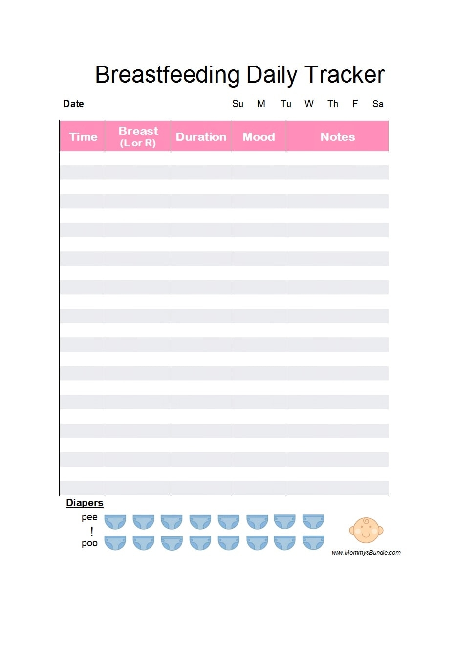50 Printable Baby Feeding Charts Newborn Feeding Schedule 