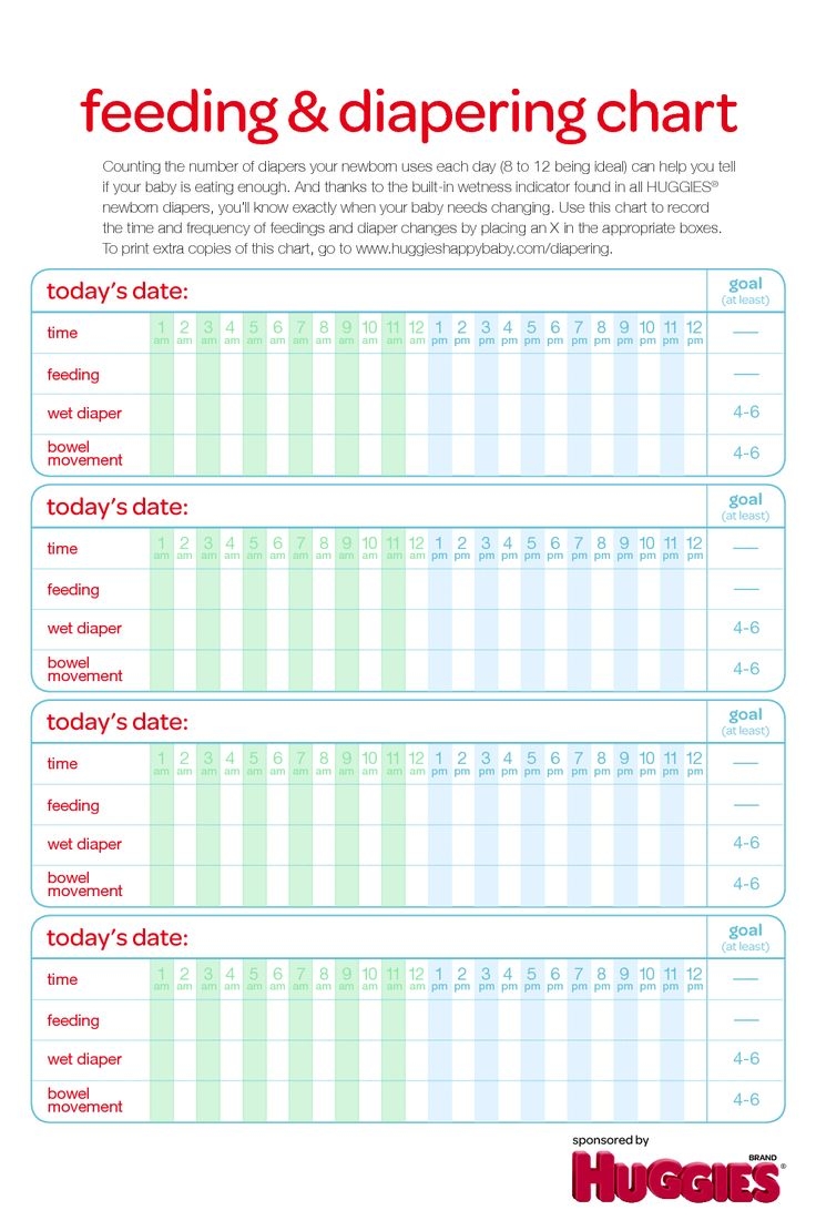 printable newborn feeding chart