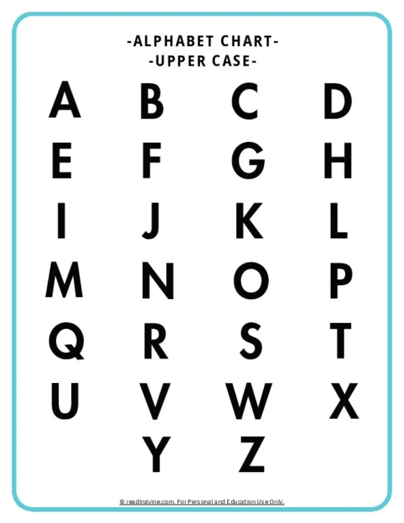 ABC Charts Free Printable Alphabet Charts For Kids ReadingVine