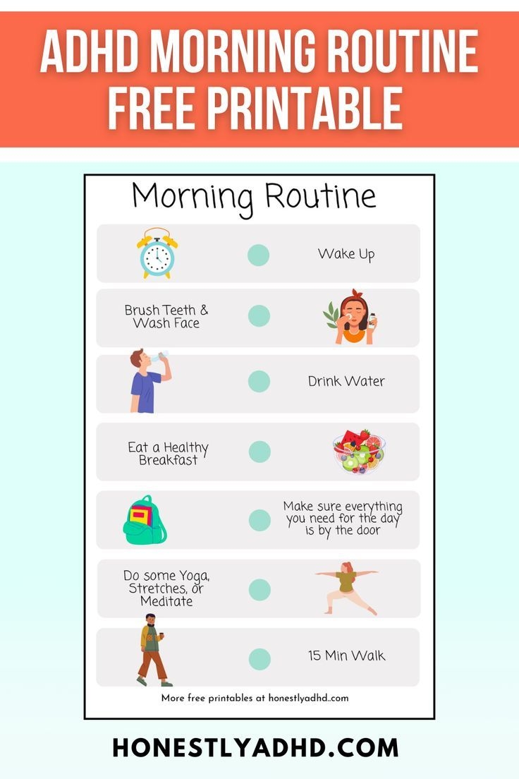 free printable adhd routine charts free printable adhd routine charts
