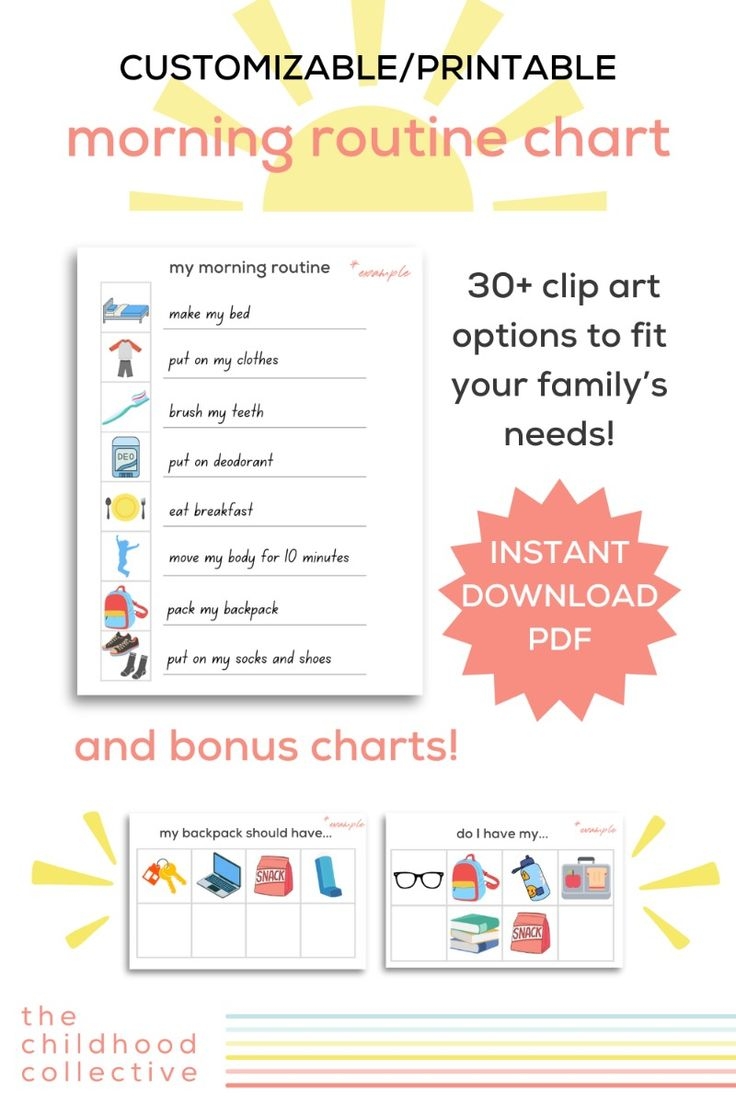 ADHD Printable Routines By The Childhood Collective ADHD Printable Routines By The Childhood Collective