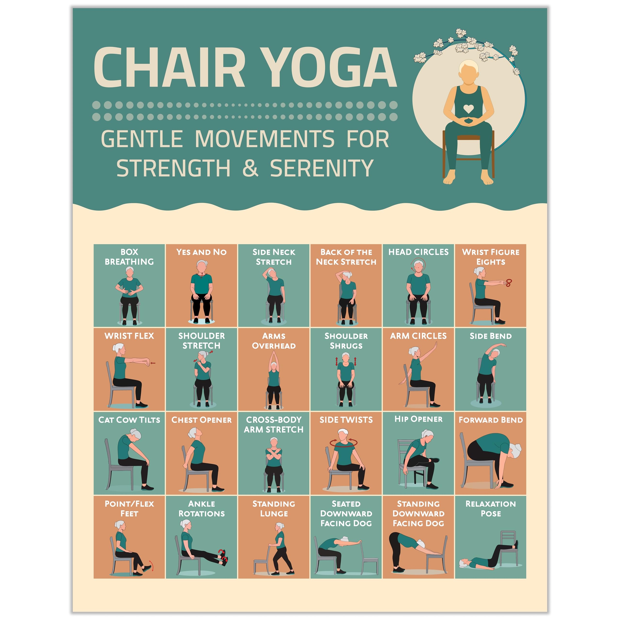 printable chair yoga chart for seniors