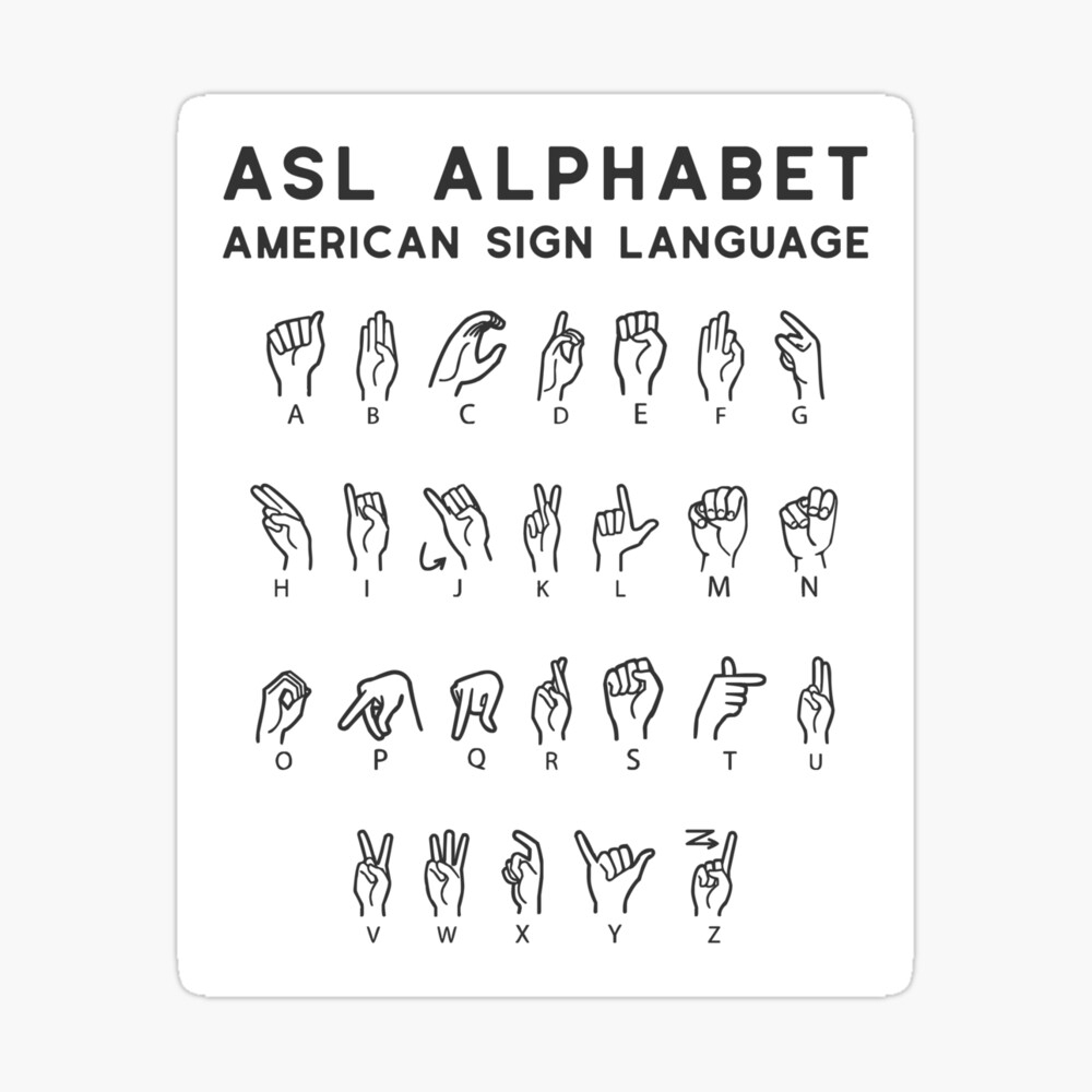 american sign language alphabet printable chart