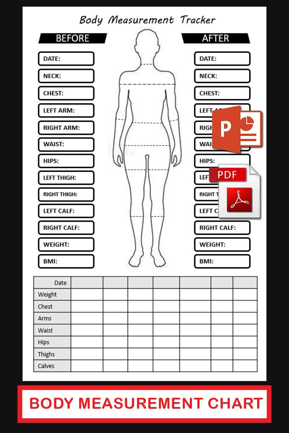 printable body measurement chart
