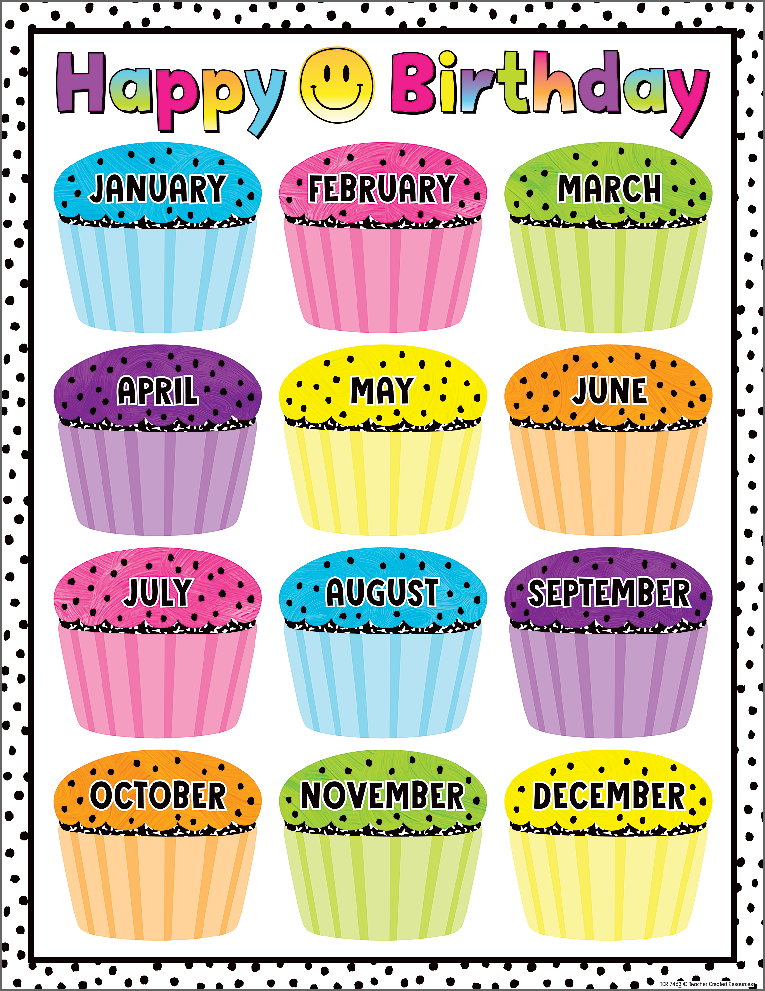 Brights 4Ever Happy Birthday Chart TCR7463 Teacher Created Resources