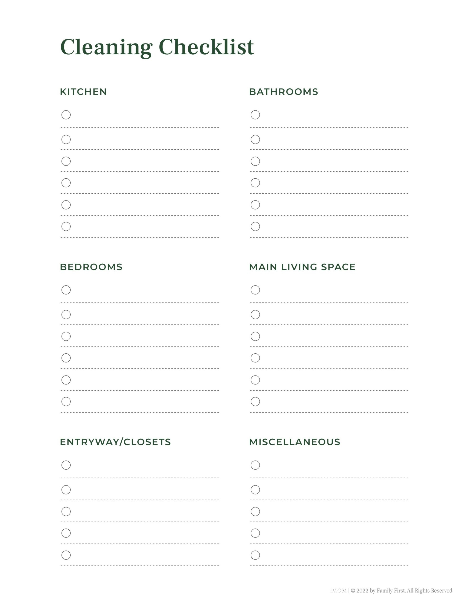 Chore Chart For Adults IMOM