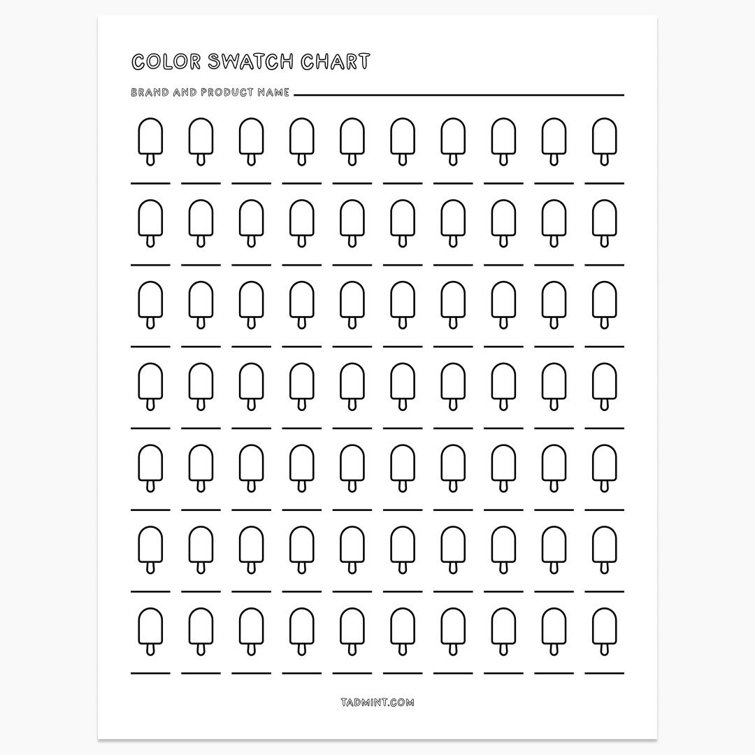 printable color swatch chart
