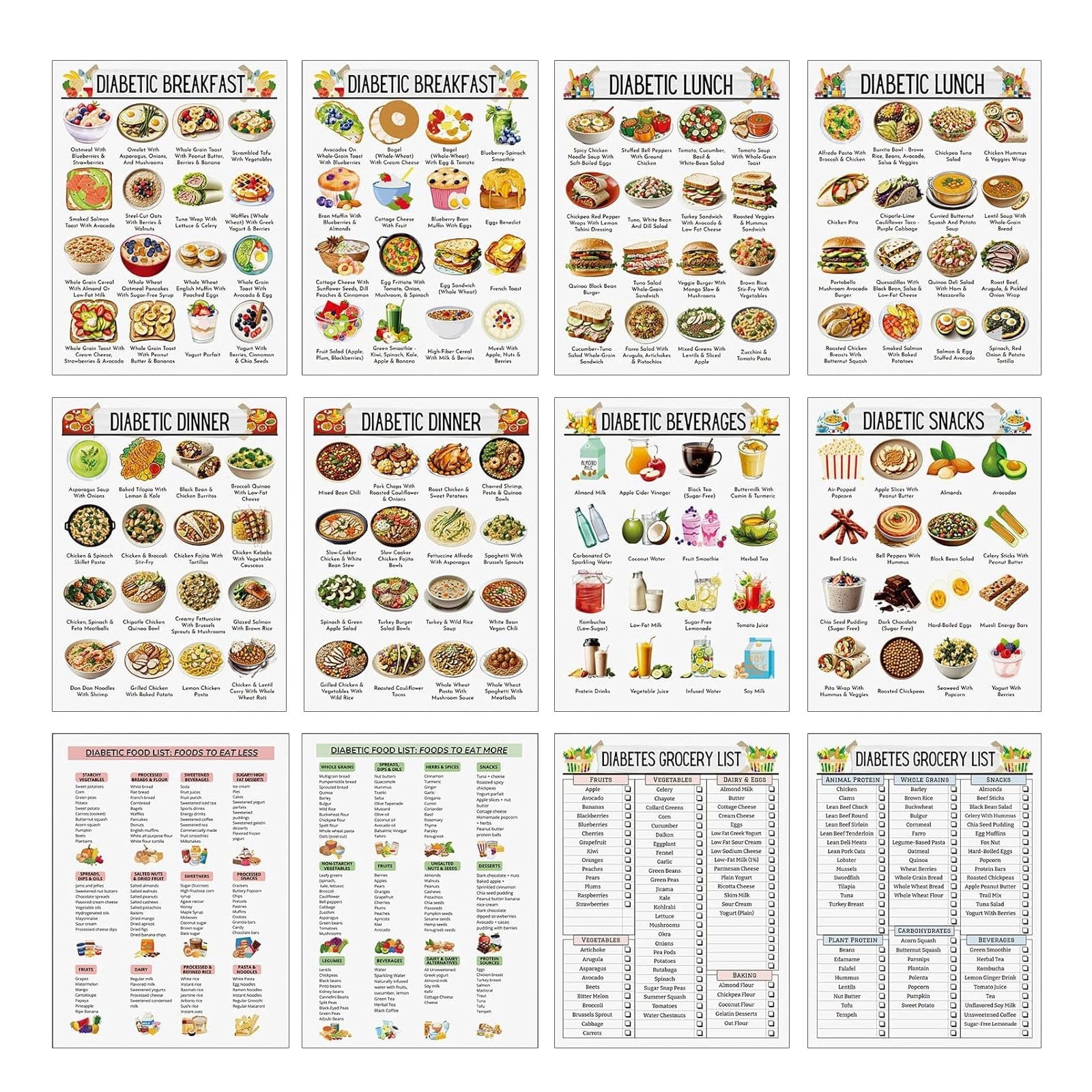 printable food chart for diabetics