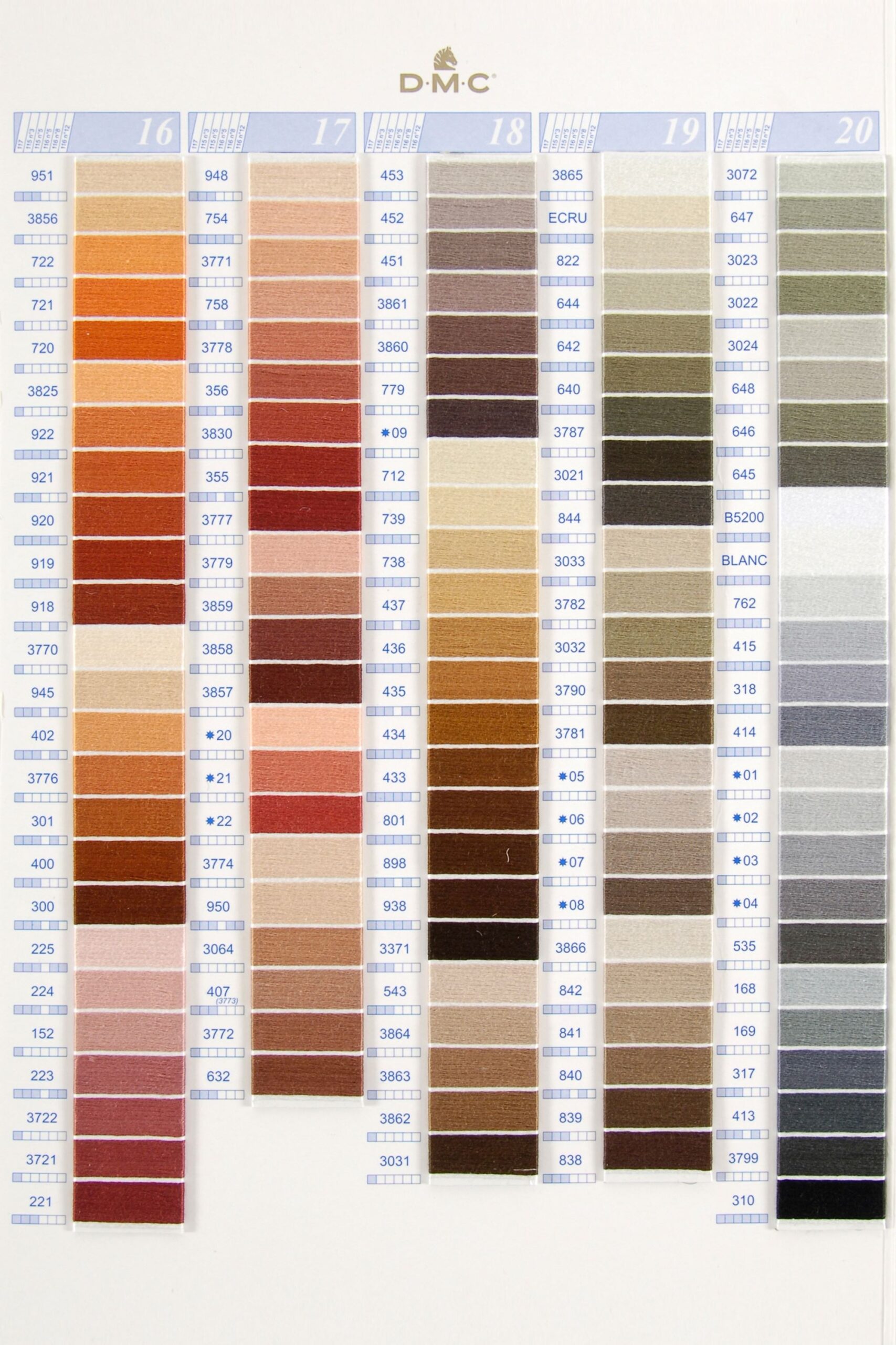 free printable dmc color chart