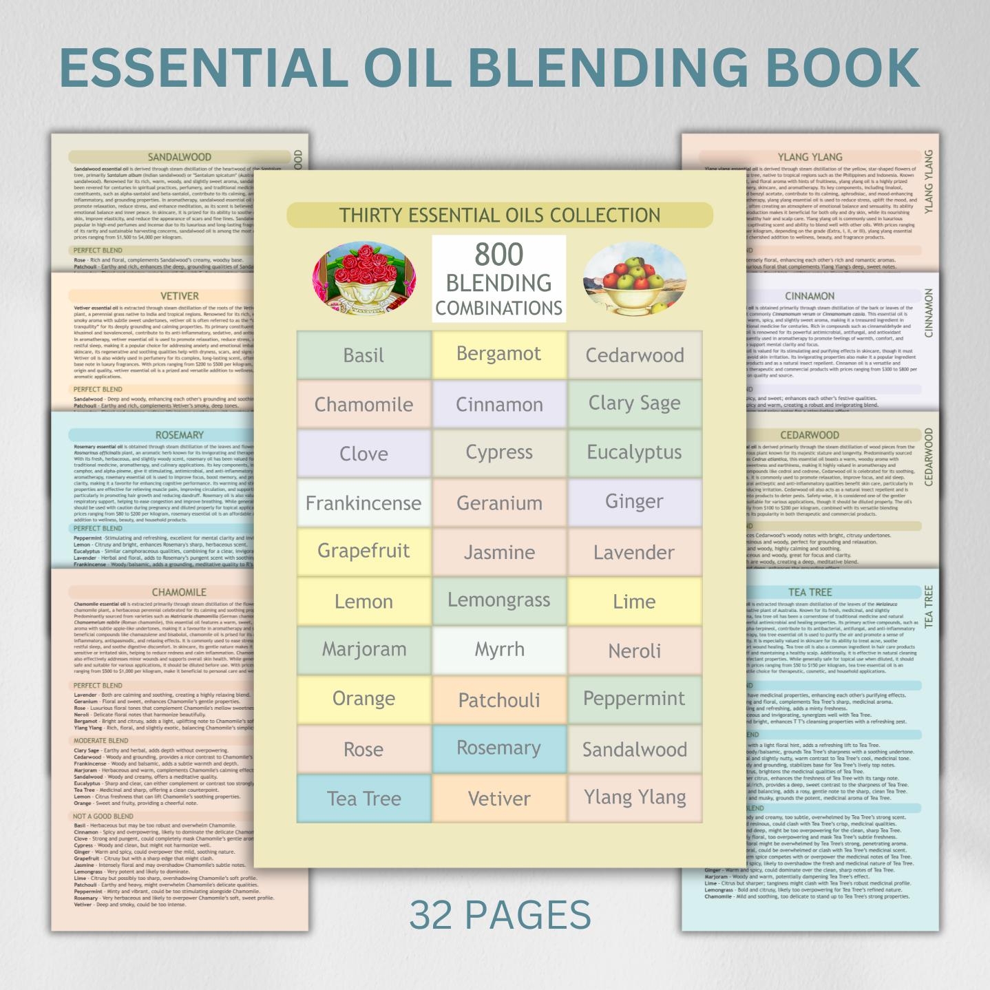 Essential Oils Blending Guide 30 Oils 800 Blends PDF Etsy