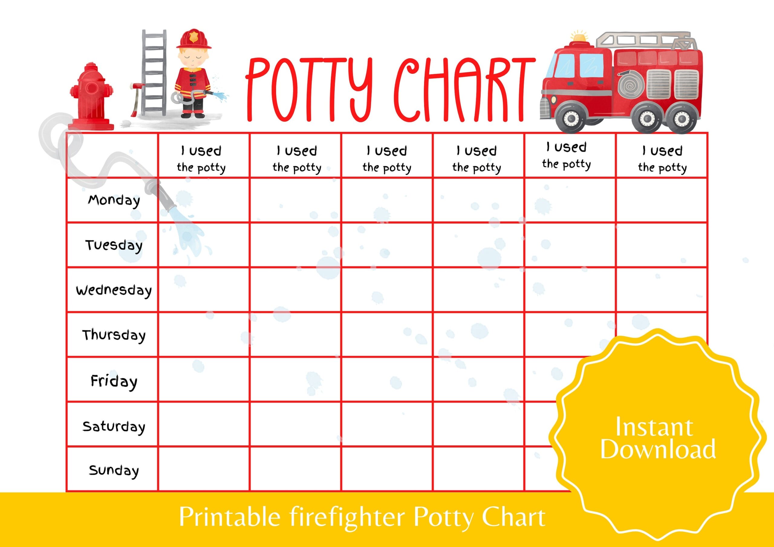 toilet training chart printable