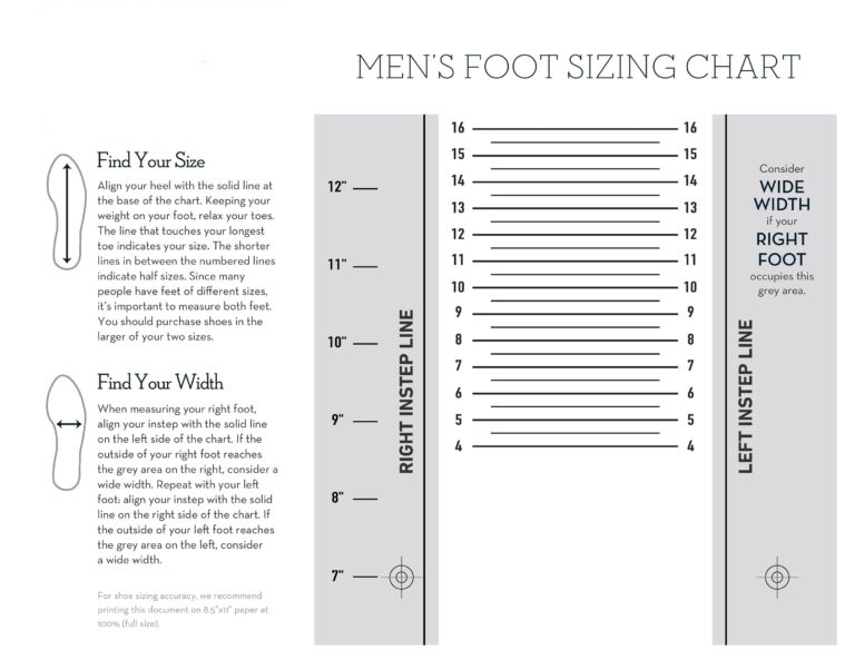 Foot Size Chart Women Men Kids Shoe Sizes digital Download Etsy