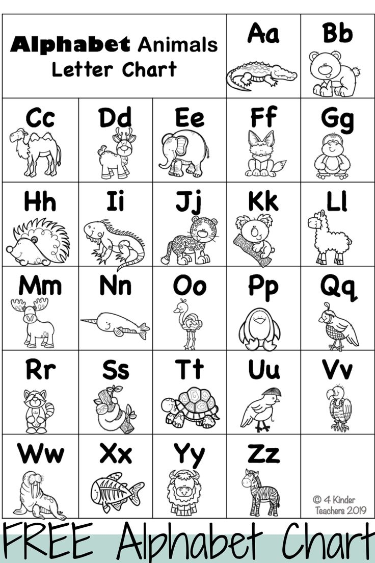 FREE ABC Chart Black And White