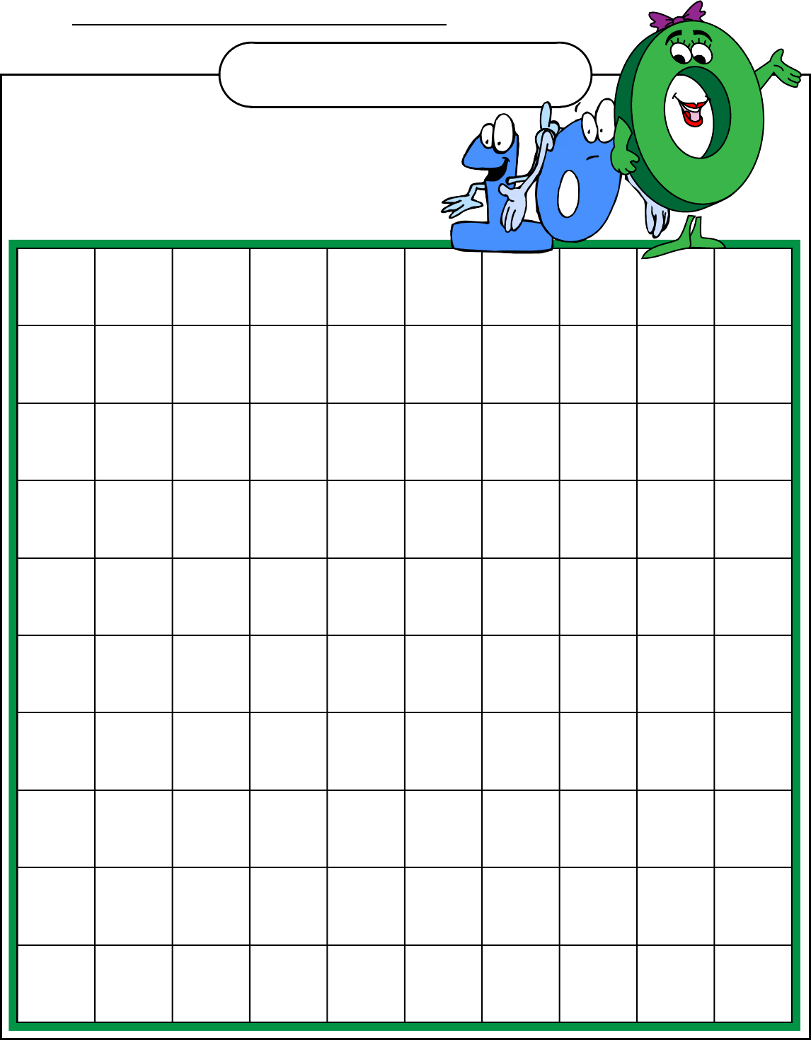 Free Hundreds Chart Blank PDF 162KB 1 Page s 