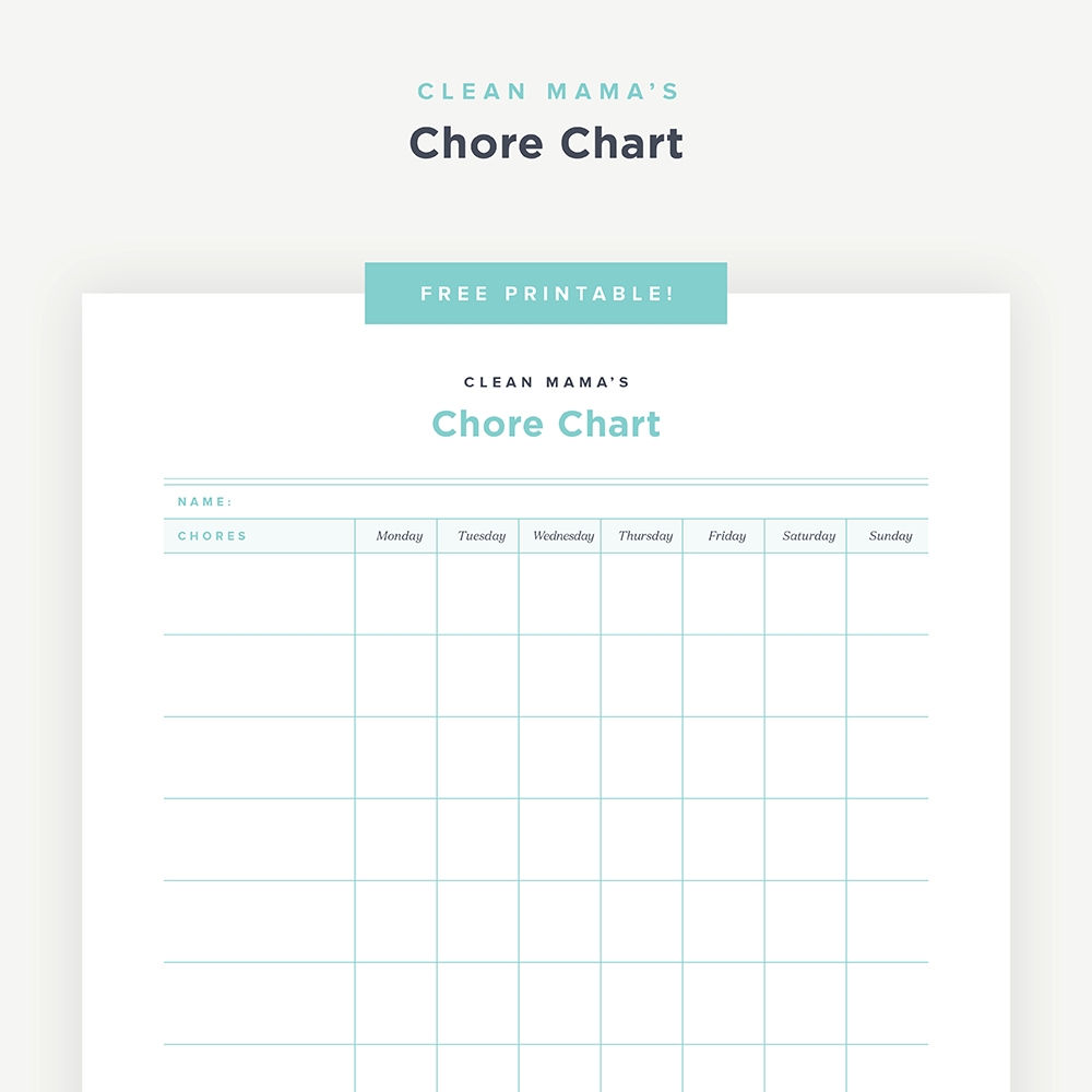 printable chore chart