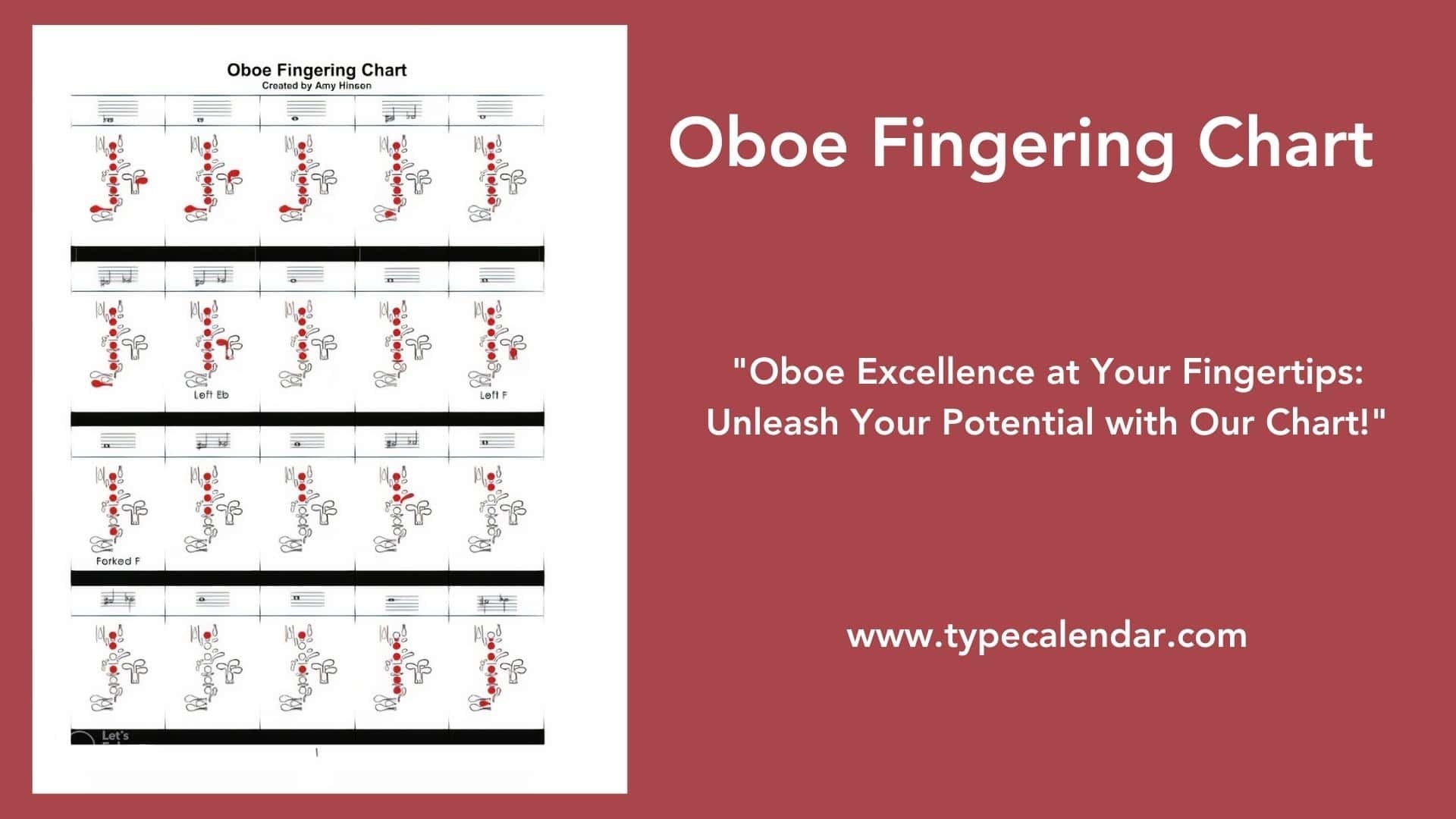 Free Printable Oboe Fingering Charts PDF 