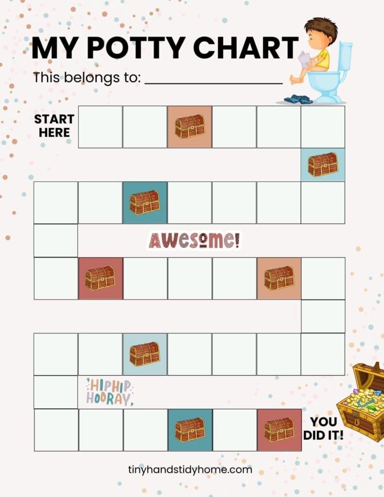 Free Printable Potty Chart For Potty Training Tiny Hands Tidy Home