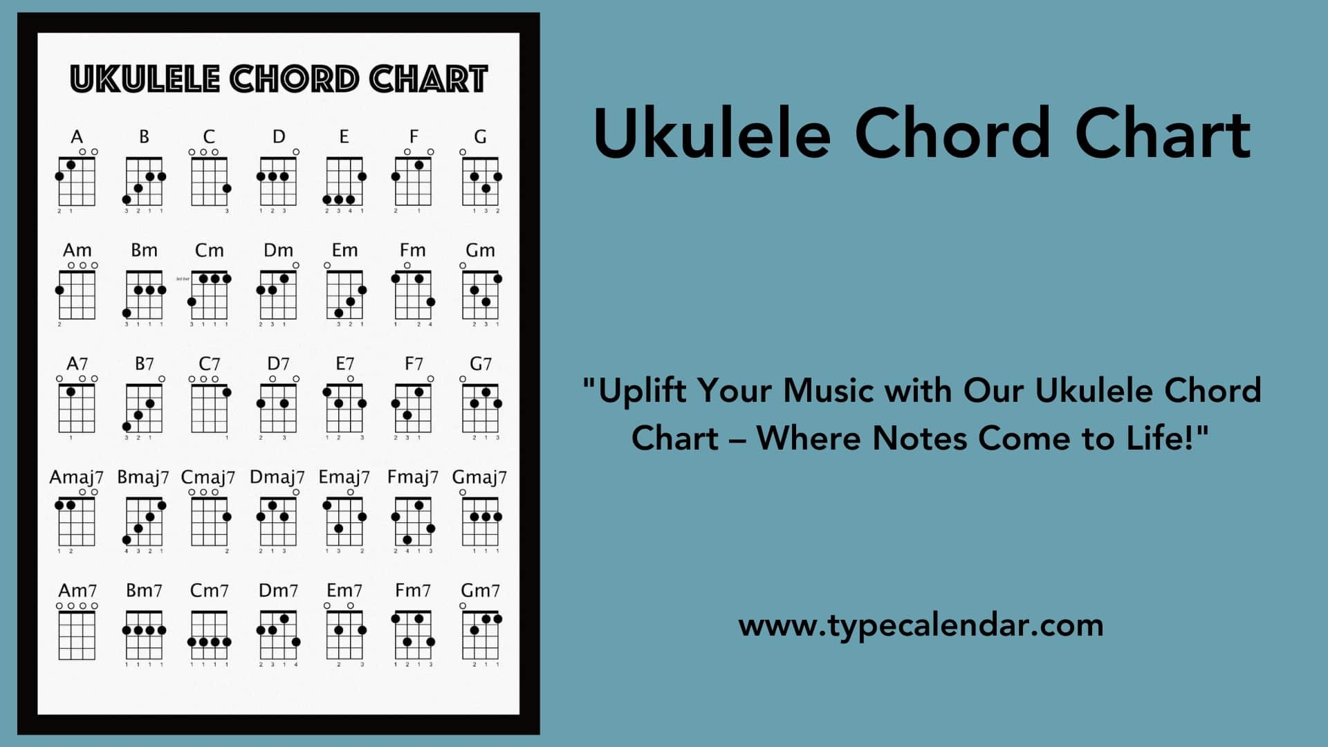 ukulele chord chart printable free