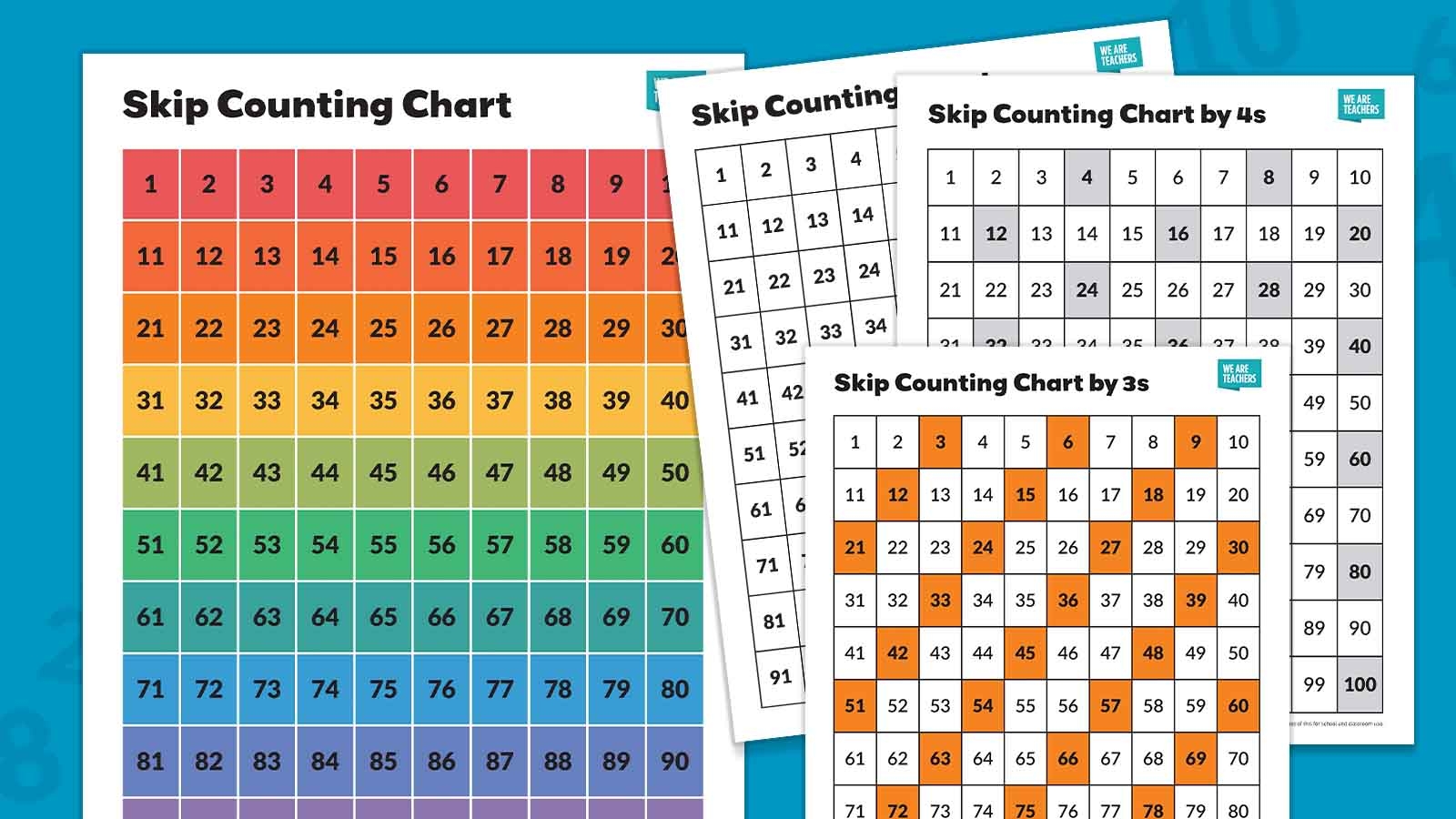 Free Skip Counting Chart Printable Bundle