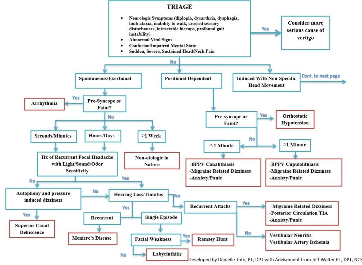 printable vertigo exercise chart