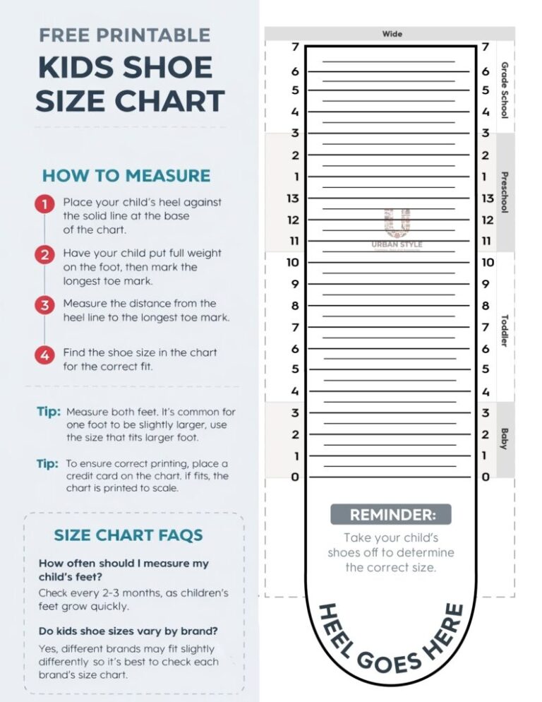 Kids Shoe Size Chart US UK EU Complete Childrens Shoe Size Guide 2026