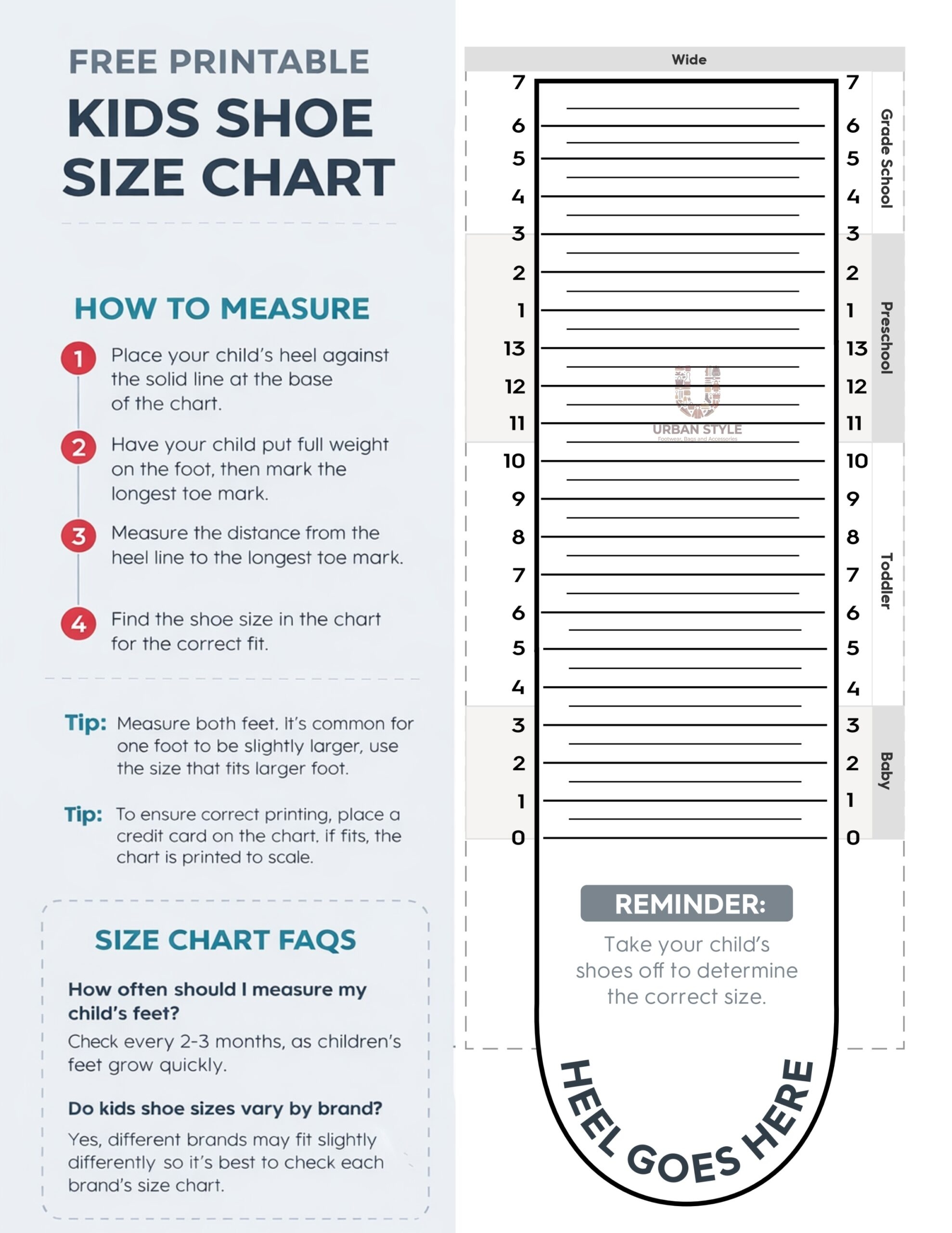 Kids Shoe Size Chart US UK EU Complete Childrens Shoe Size Guide 2026