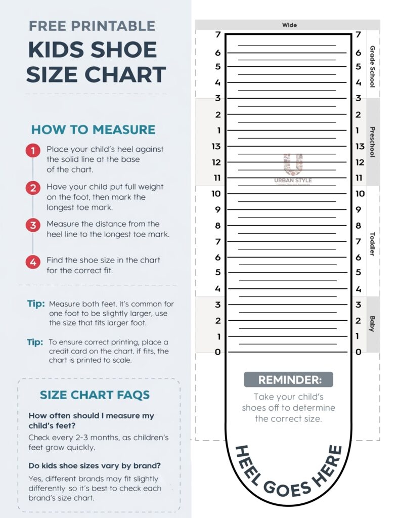 Kids Shoe Size Chart US UK EU Complete Childrens Shoe Size Guide 2026