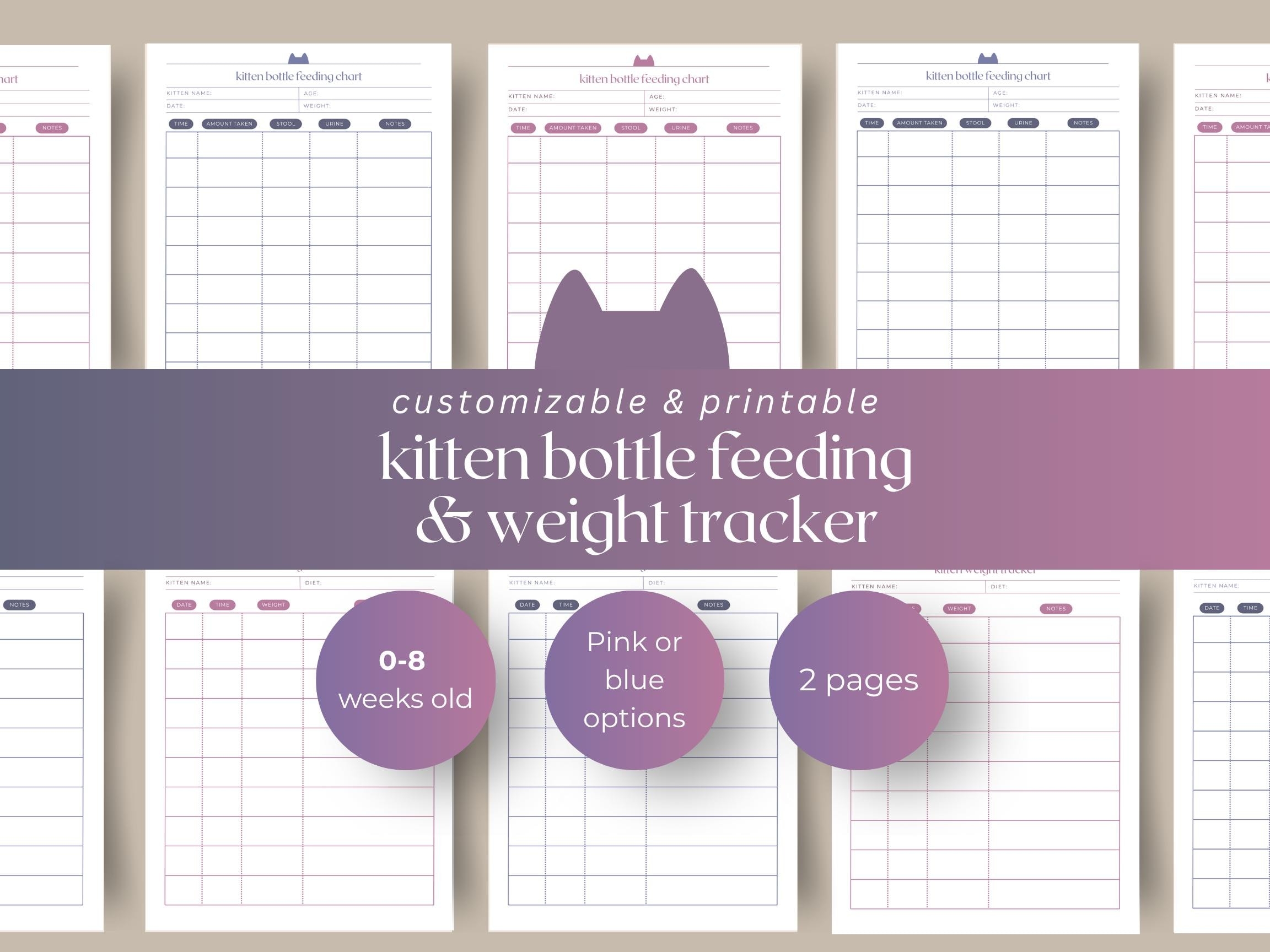 printable kitten feeding chart