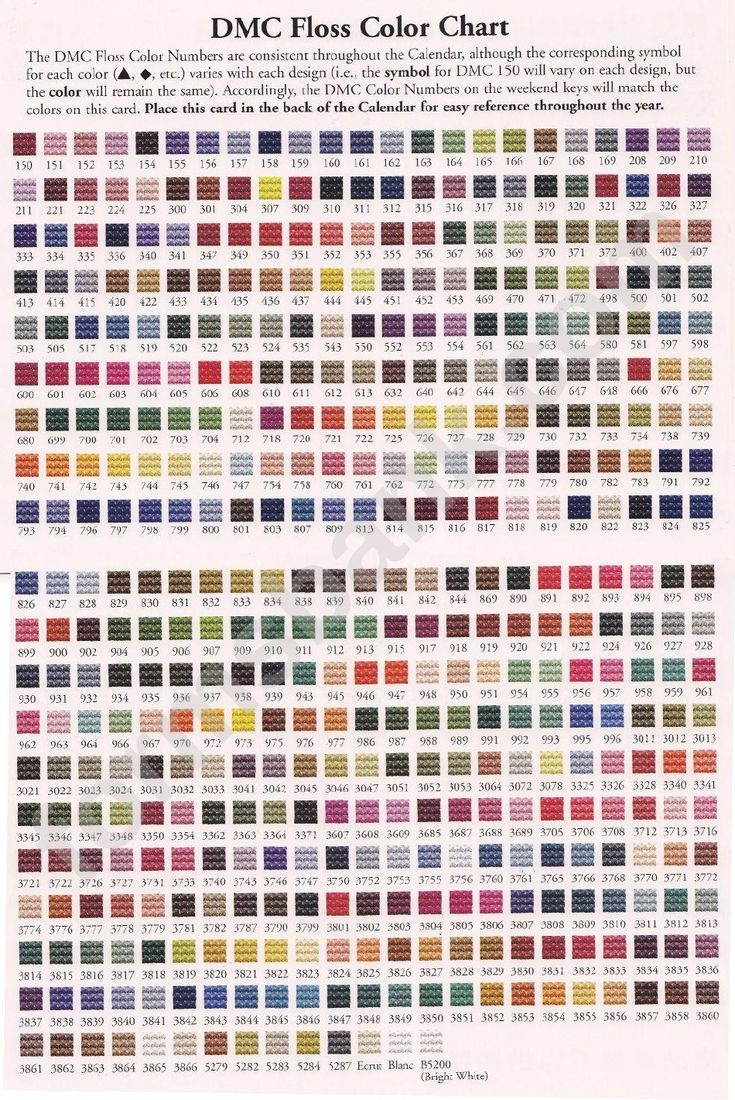 Looking For A Dmc Floss Color Chart Download It For Free 